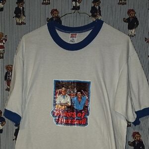 Vintage 80s Dukes of Hazzard General Lee Graphic Tee Made In Usa Large